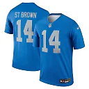 Zennovawear Men's Detroit Lions Amon-Ra St. Brown Blue Alternate Legend Player Performance Top