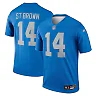 Zennovawear Men's Detroit Lions Amon-Ra St. Brown Blue Alternate Legend Player Performance Top