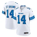 Zennovawear Men's Detroit Lions Amon-Ra St. Brown White Game Jersey