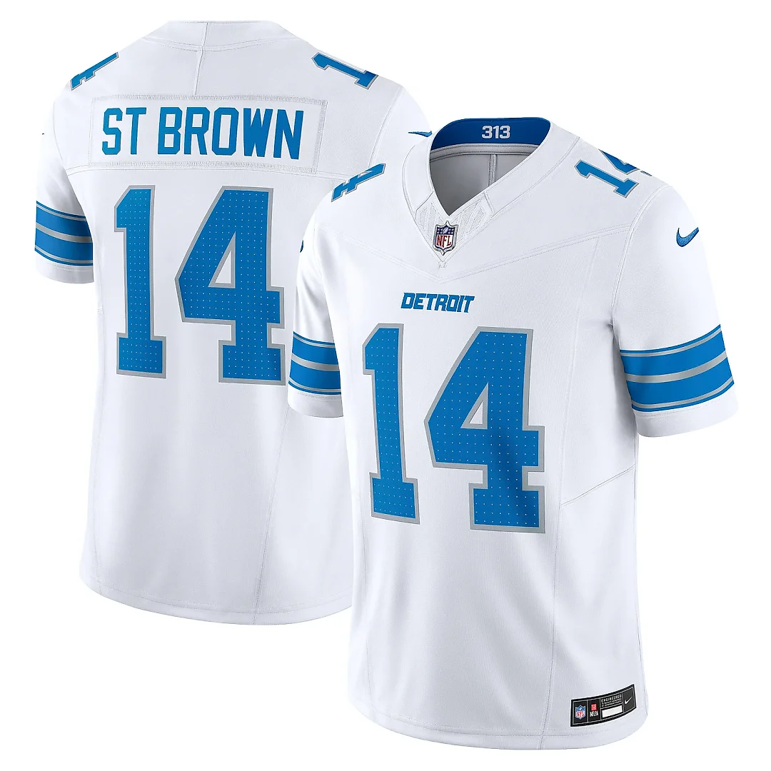 Zennovawear Men's Detroit Lions Amon-Ra St. Brown White Vapor F.U.S.E. Limited Jersey