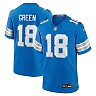 Zennovawear Men's Detroit Lions Antoine Green Blue Team Game Jersey