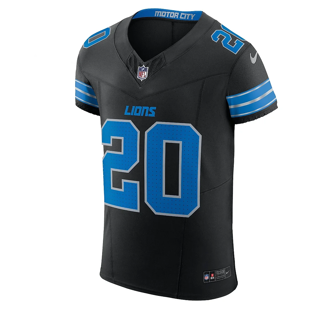 Zennovawear Men's Detroit Lions Barry Sanders Black Retired Player Alternate Vapor F.U.S.E. Elite Jersey