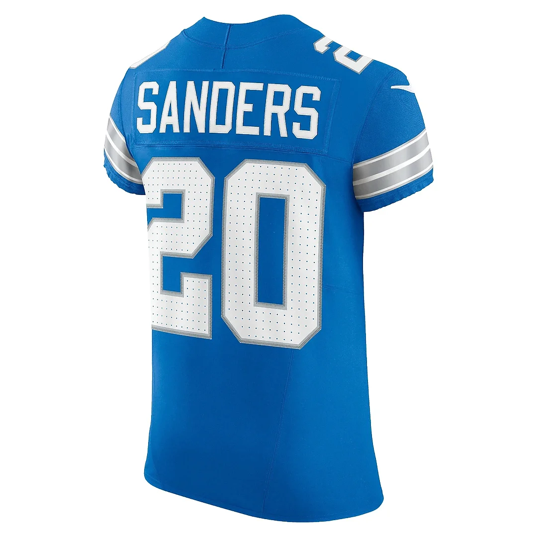 Zennovawear Men's Detroit Lions Barry Sanders Blue Retired Player Vapor F.U.S.E. Elite Jersey