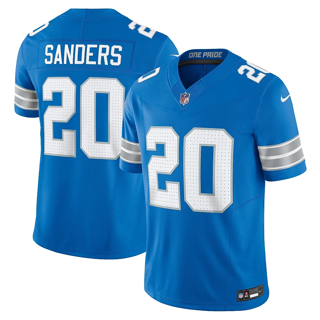 Zennovawear Men's Detroit Lions Barry Sanders Blue Vapor F.U.S.E. Limited Jersey