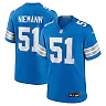 Zennovawear Men's Detroit Lions Ben Niemann Blue Team Game Jersey