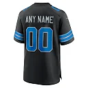 Zennovawear Men's Detroit Lions Black Alternate Custom Game Jersey