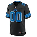Zennovawear Men's Detroit Lions Black Alternate Custom Game Jersey