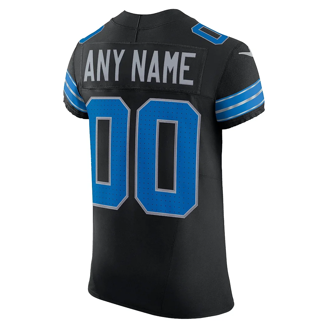 Zennovawear Men's Detroit Lions Black Alternate Vapor F.U.S.E. Elite Custom Jersey