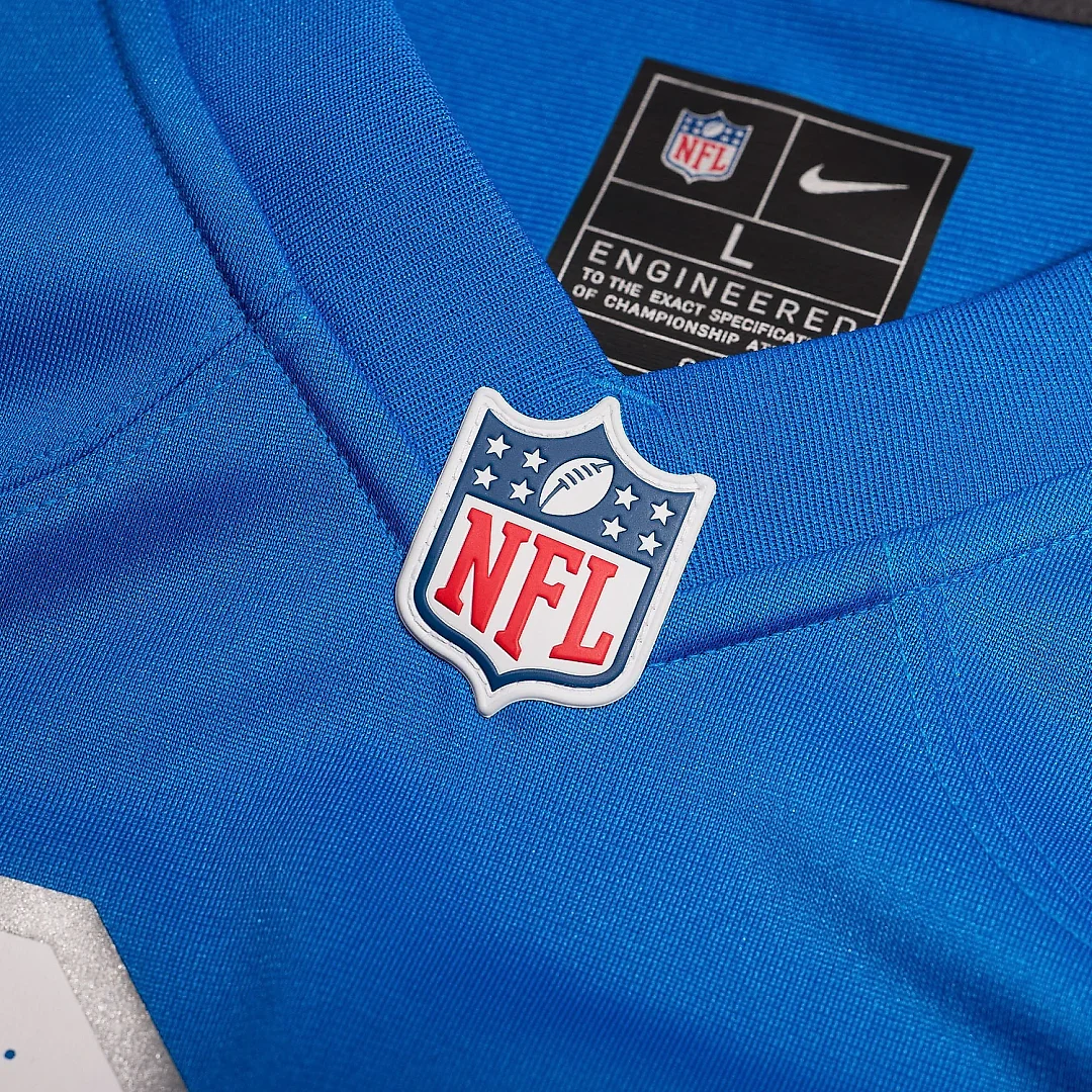 Zennovawear Men's Detroit Lions Blue Custom Game Jersey