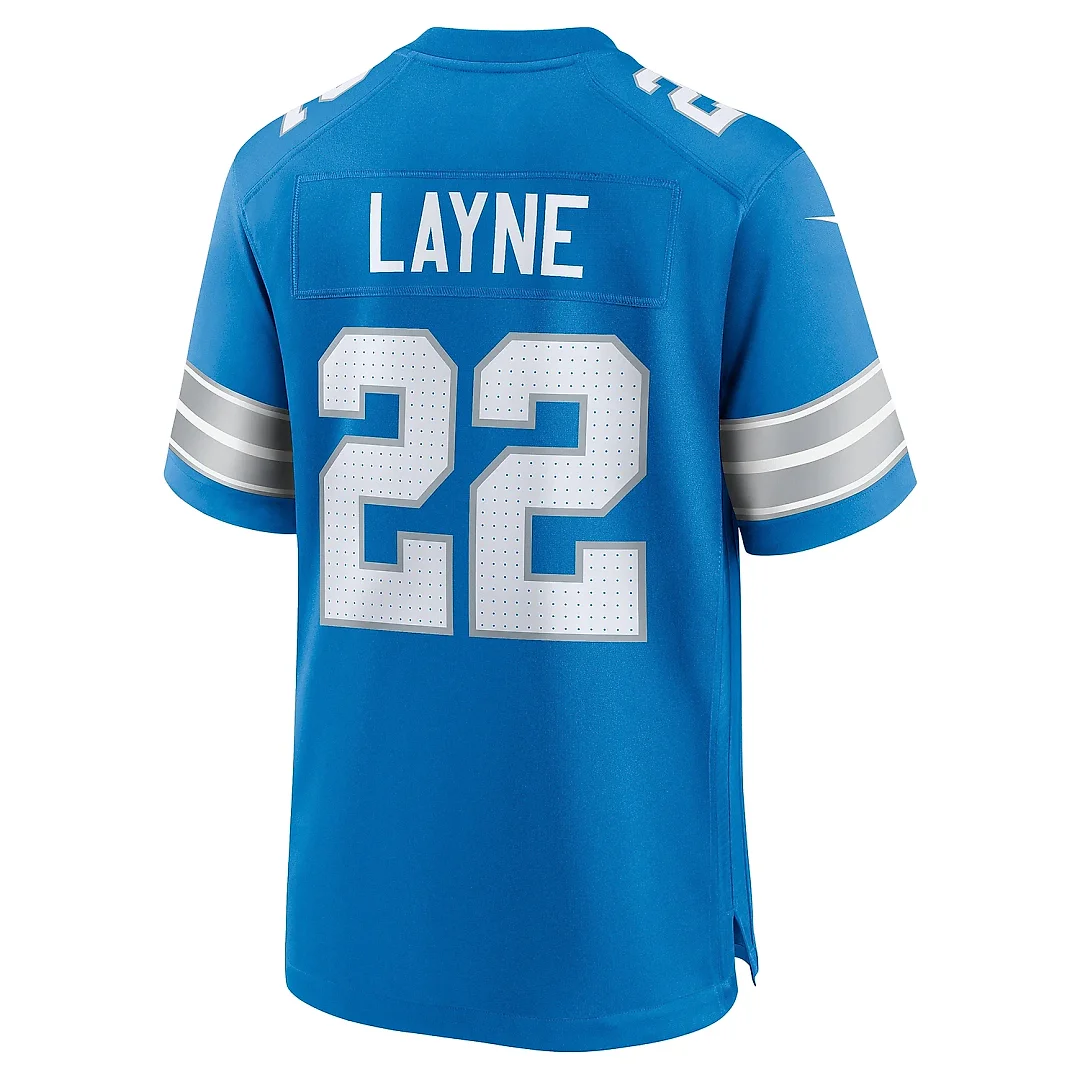 Zennovawear Men's Detroit Lions Bobby Layne Blue Retired Player Game Jersey