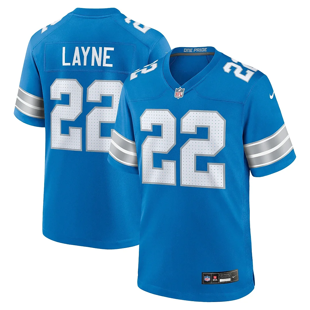 Zennovawear Men's Detroit Lions Bobby Layne Blue Retired Player Game Jersey