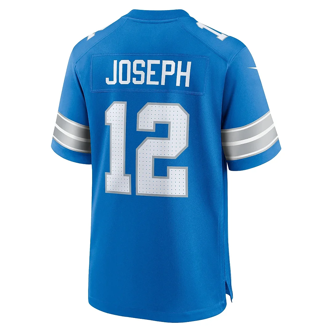Zennovawear Men's Detroit Lions Brandon Joseph Blue Team Game Jersey