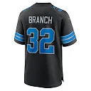 Zennovawear Men's Detroit Lions Brian Branch Black 2nd Alternate Game Jersey