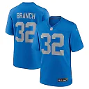 Zennovawear Men's Detroit Lions Brian Branch Blue Alternate Game Jersey