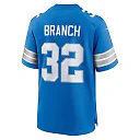 Zennovawear Men's Detroit Lions Brian Branch Blue Game Jersey
