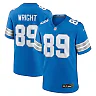 Zennovawear Men's Detroit Lions Brock Wright Blue Team Game Jersey
