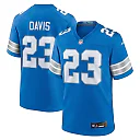 Zennovawear Men's Detroit Lions Carlton Davis Blue Team Game Jersey