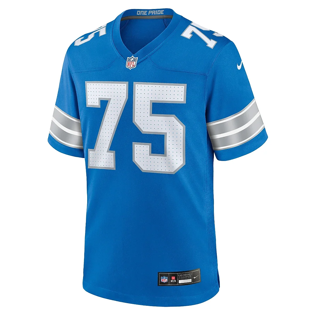 Zennovawear Men's Detroit Lions Colby Sorsdal Blue Team Game Jersey