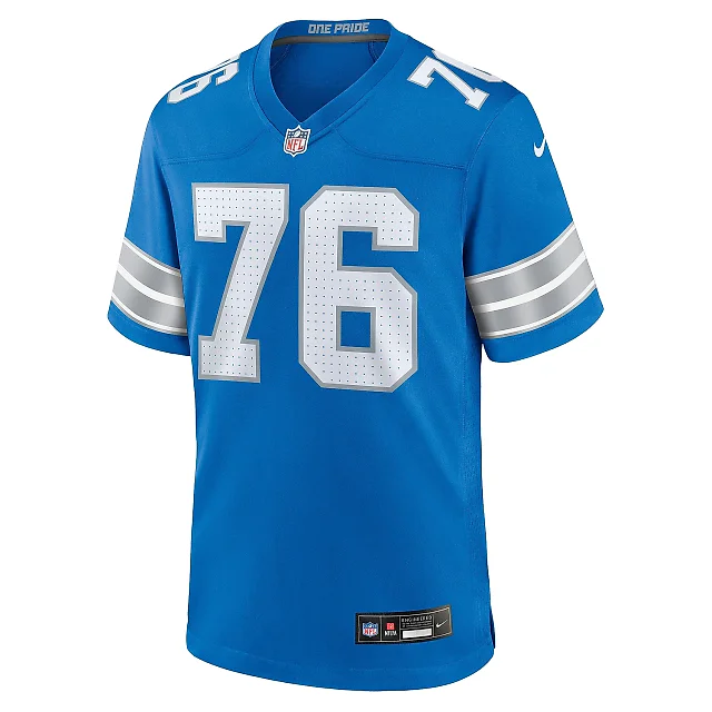 Zennovawear Men's Detroit Lions Connor Galvin Blue Team Game Jersey