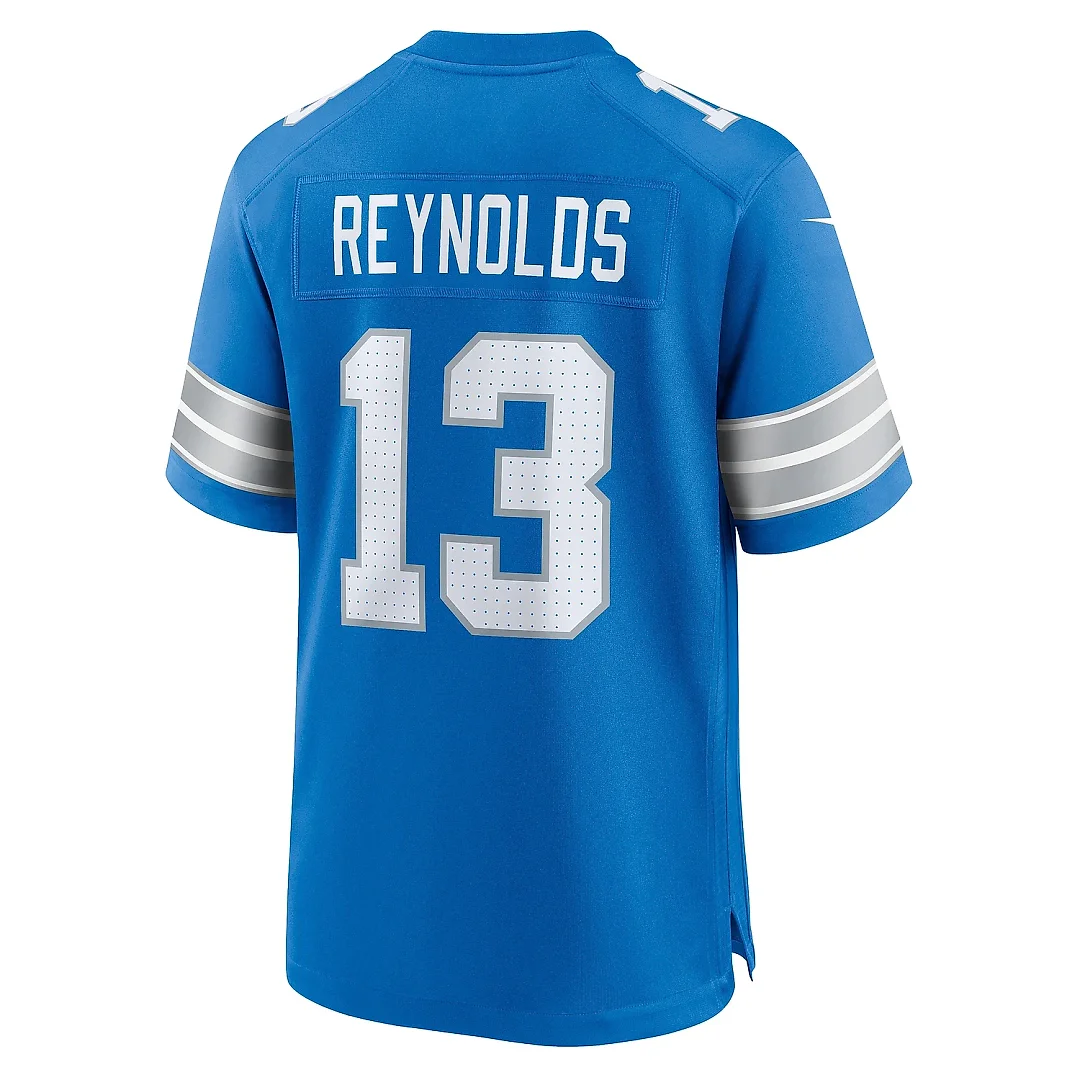 Zennovawear Men's Detroit Lions Craig Reynolds Blue Team Game Jersey