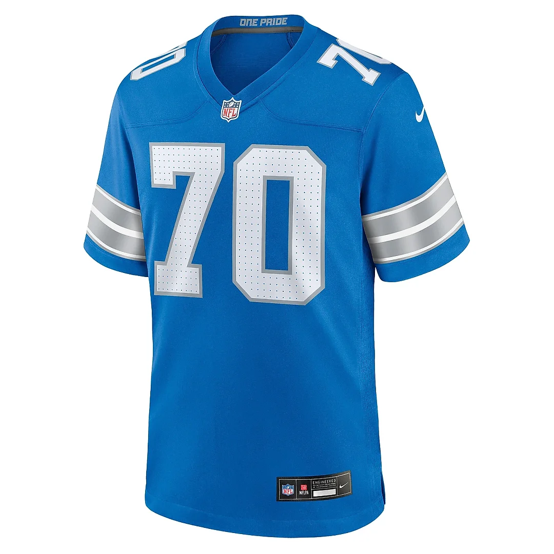 Zennovawear Men's Detroit Lions Dan Skipper Blue Team Game Jersey