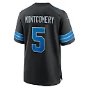 Zennovawear Men's Detroit Lions David Montgomery Black 2nd Alternate Game Jersey