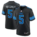 Zennovawear Men's Detroit Lions David Montgomery Black 2nd Alternate Game Jersey