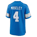 Zennovawear Men's Detroit Lions Emmanuel Moseley Blue Team Game Jersey