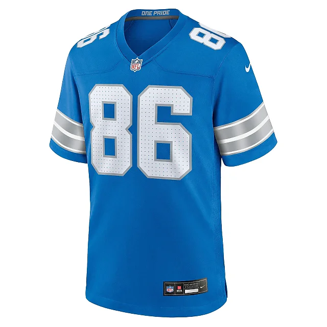 Zennovawear Men's Detroit Lions Isaac Rex Blue Game Jersey