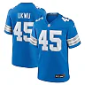 Zennovawear Men's Detroit Lions Isaac Ukwu Blue Game Jersey