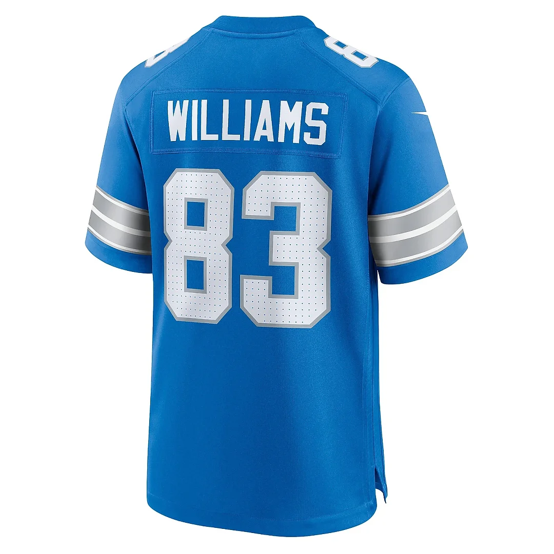 Zennovawear Men's Detroit Lions Isaiah Williams Blue Game Jersey