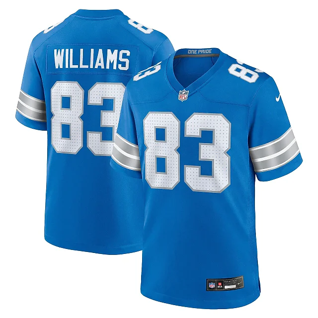 Zennovawear Men's Detroit Lions Isaiah Williams Blue Game Jersey