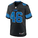 Zennovawear Men's Detroit Lions Jack Campbell Black 2nd Alternate Game Jersey