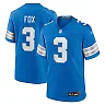 Zennovawear Men's Detroit Lions Jack Fox Blue Team Game Jersey