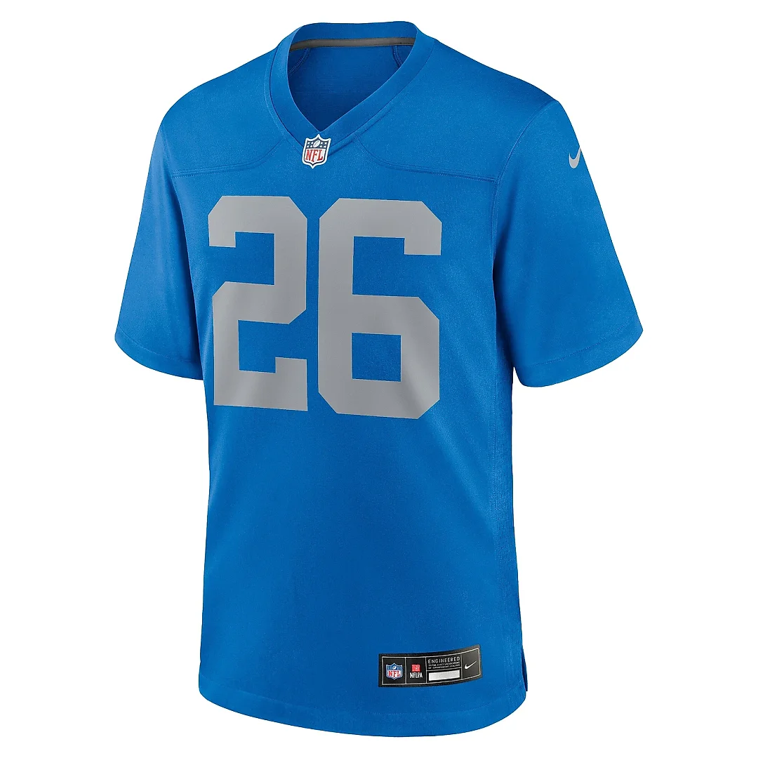 Zennovawear Men's Detroit Lions Jahmyr Gibbs Blue Alternate Game Jersey