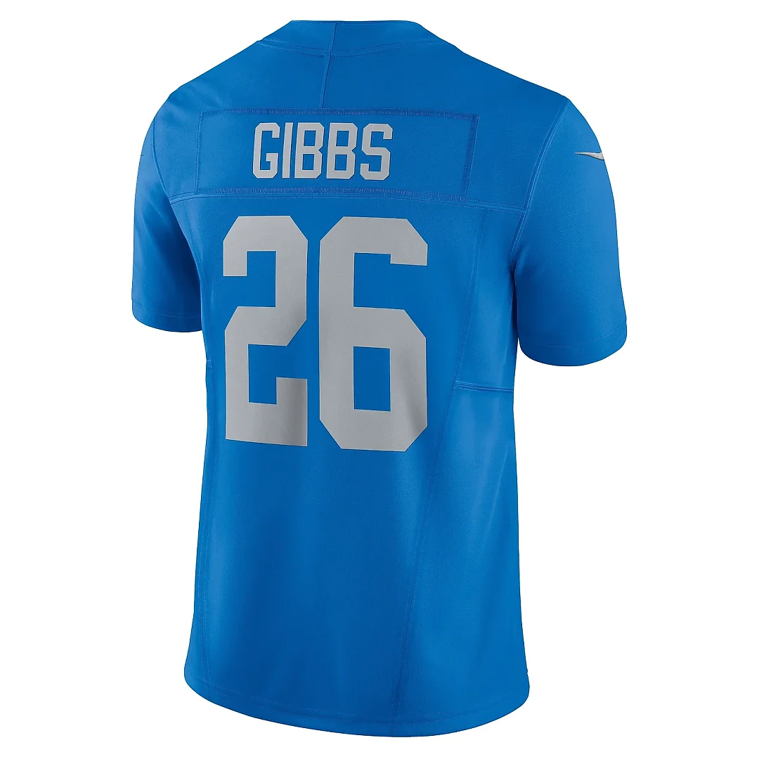 Zennovawear Men's Detroit Lions Jahmyr Gibbs Blue Vapor F.U.S.E. Alternate Limited Jersey