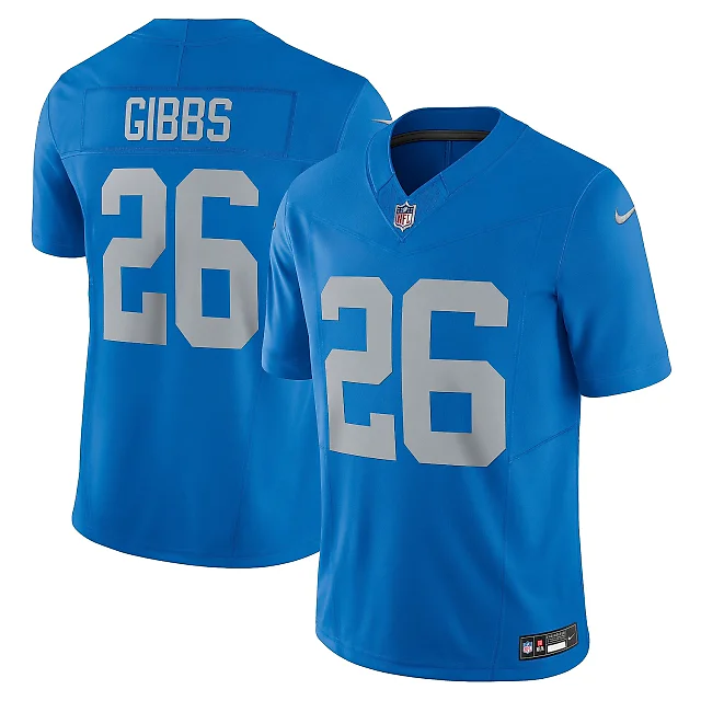 Zennovawear Men's Detroit Lions Jahmyr Gibbs Blue Vapor F.U.S.E. Alternate Limited Jersey