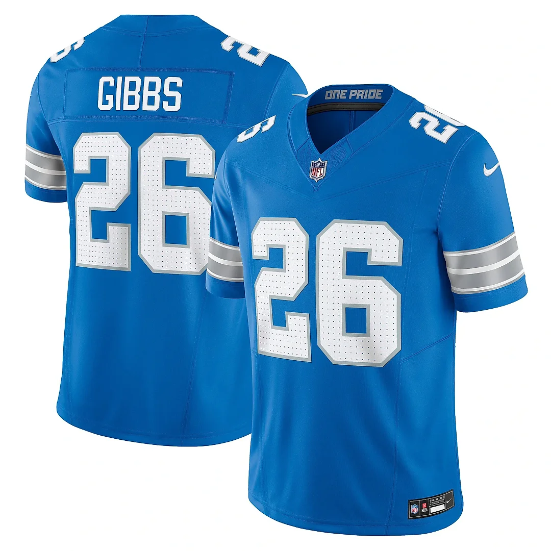 Zennovawear Men's Detroit Lions Jahmyr Gibbs Blue Vapor F.U.S.E. Limited Jersey