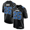 Zennovawear Men's Detroit Lions Jahmyr Gibbs Carbon Black Fashion Jersey