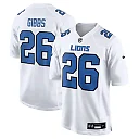 Zennovawear Men's Detroit Lions Jahmyr Gibbs White Tundra Fashion Game Jersey