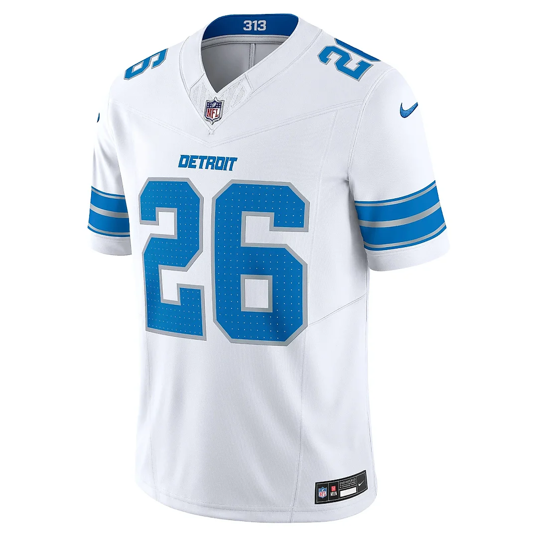 Zennovawear Men's Detroit Lions Jahmyr Gibbs White Vapor F.U.S.E. Limited Jersey