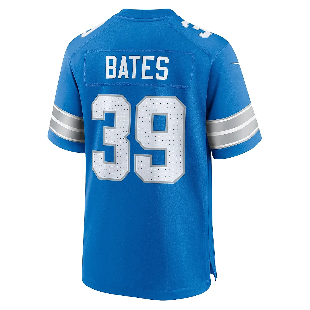 Zennovawear Men's Detroit Lions Jake Bates Blue Team Game Jersey