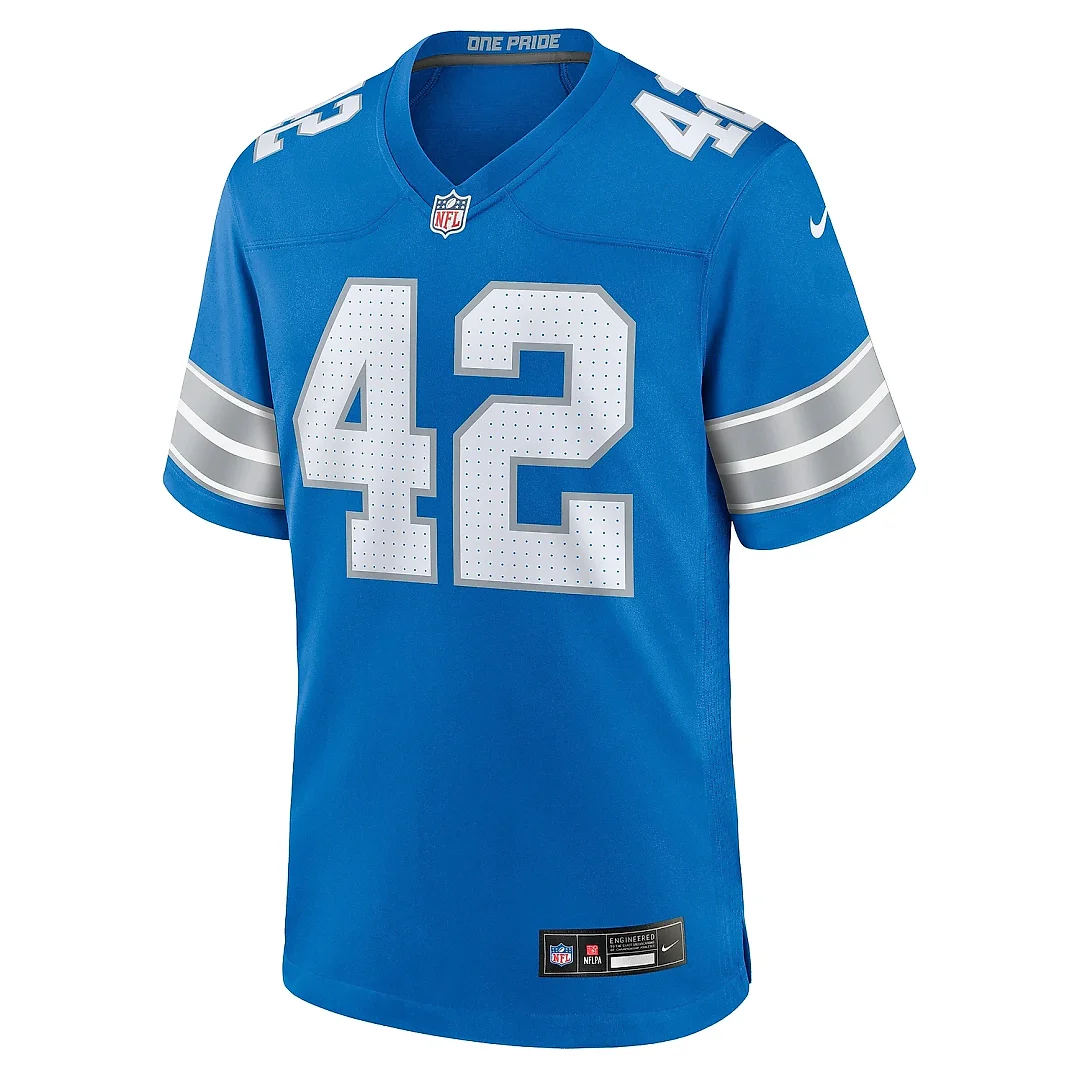 Zennovawear Men's Detroit Lions Jalen Reeves-Maybin Blue Team Game Jersey