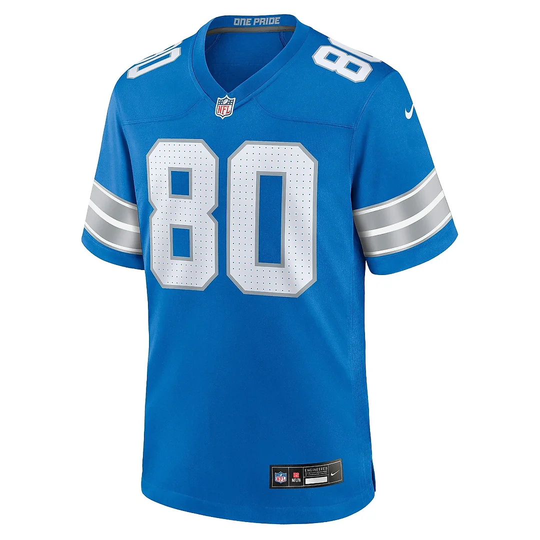 Zennovawear Men's Detroit Lions Jalon Calhoun Blue Game Jersey
