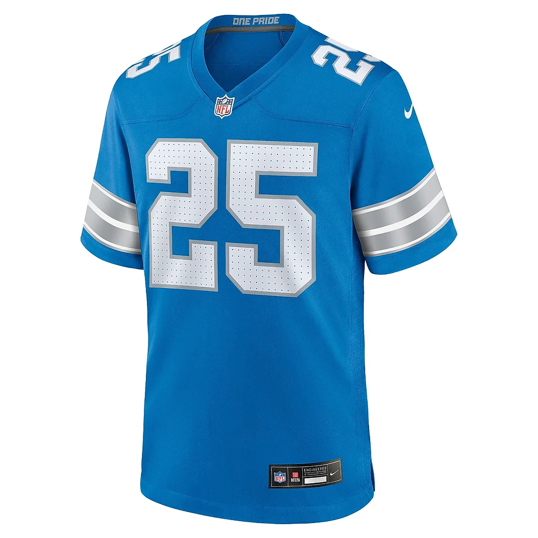 Zennovawear Men's Detroit Lions Jamal Adams Blue Team Game Jersey