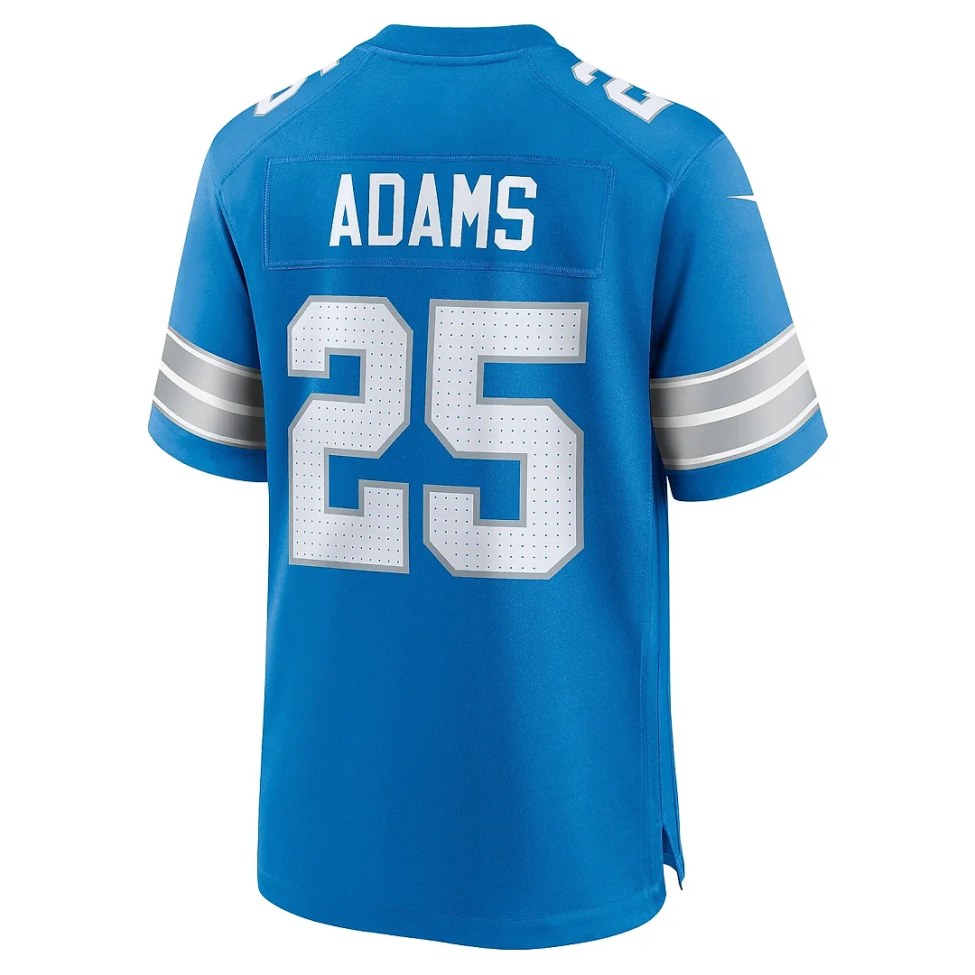 Zennovawear Men's Detroit Lions Jamal Adams Blue Team Game Jersey