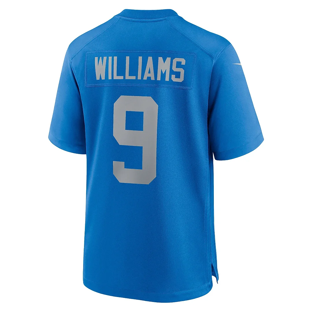 Zennovawear Men's Detroit Lions Jameson Williams Blue Alternate Game Jersey