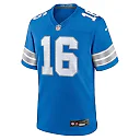Zennovawear Men's Detroit Lions Jared Goff Blue Game Jersey
