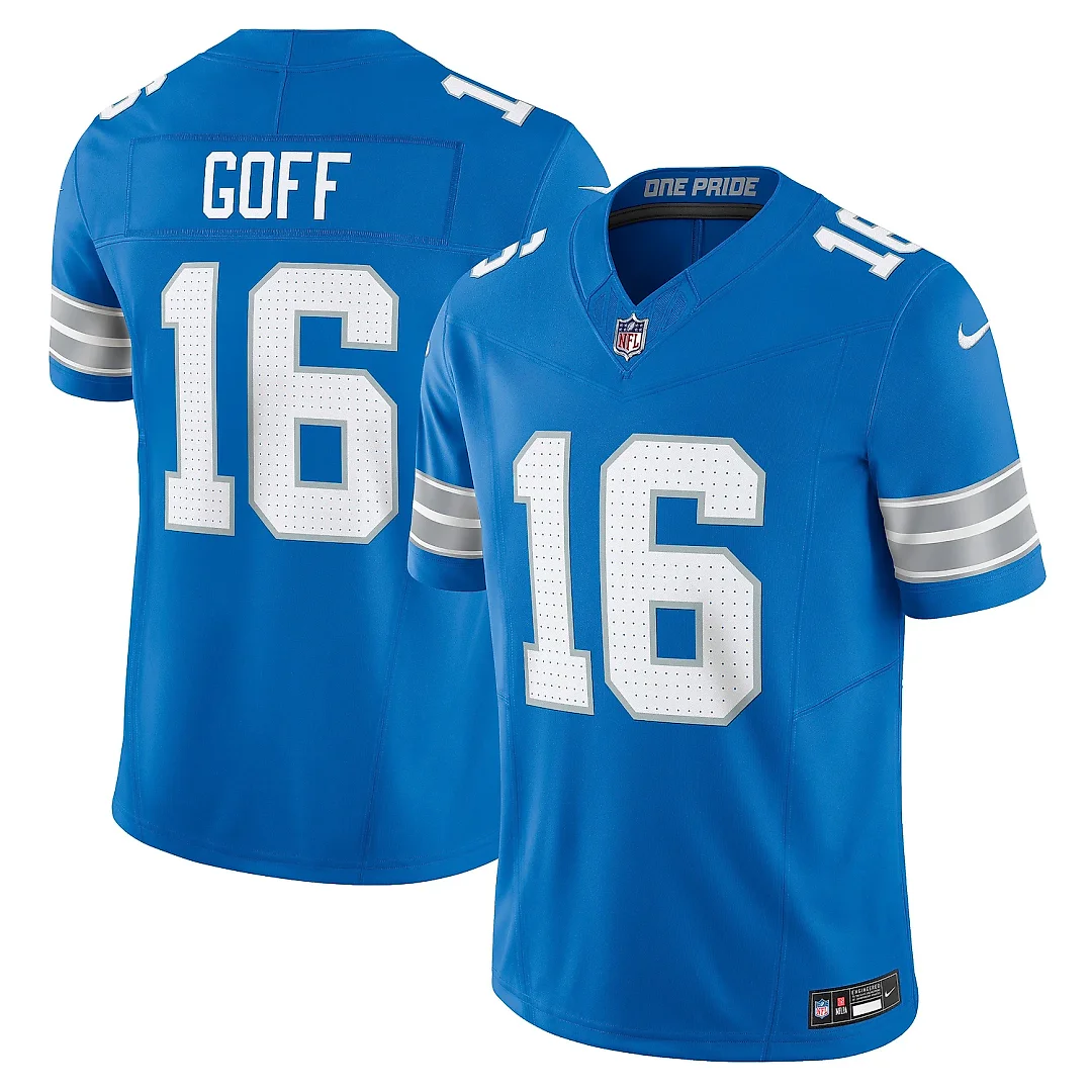 Zennovawear Men's Detroit Lions Jared Goff Blue Vapor F.U.S.E. Limited Jersey