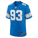 Zennovawear Men's Detroit Lions Josh Paschal Blue Team Game Jersey